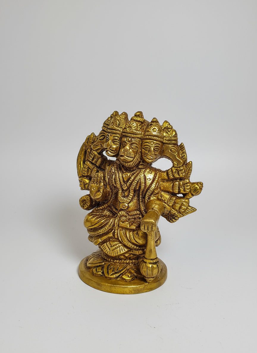 Brass Small Hanuman panchmukhi Statue